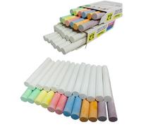 Gessi Colorati Yessi Bianchi Tizas Pizarra Paquete de 12 tizas blancas y 12 tizas de colores tizas para pizarra