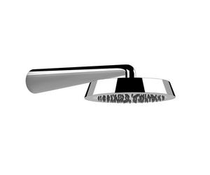 Gessi CONO anticalcáreo ducha superior D240 mm, con junta y soporte de pared, conexión 1/2, 45151299, Color: Negro XL