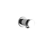 Gessi Cono codo de conexión a la pared 1/2 y soporte para teleducha, con seguridad intrínseca, 45161708, Color: PVD cepillado de cobre