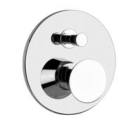 Gessi CONO set de montaje para mezclador monomando, desviador automático, apto para bañera o ducha, para cuerpo oculto, 45079031, Color: cromado