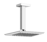 Gessi Eleganza, cabezal de ducha para montaje en el techo, altura 243 mm, con junta, con una pieza de conexión de 1/2 y protección contra la cal, 46152080, Color: CCP de oro