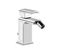 Gessi Eleganza, grifo monomando para bidé, desagüe de 1 1/4 y conexión de manguera con conector, 46007727, Color: Latón cepillado PVD
