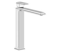 Gessi Eleganza, grifo monomando para lavabo, conexión de manguera con pieza de unión, sin desagüe, 46004727, Color: Latón cepillado PVD