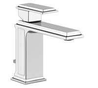 Gessi Eleganza, grifo monomando para lavabo, desagüe de 1 1/4 y conexión para manguera, una pieza de conexión, 46001735, Color: Bronce cálido PVD