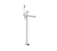 Gessi Eleganza, juego preparado, para mezclador de bañera independiente, caño de bañera fijo, desviador automático, para teleducha de seguridad intrínseca y manguera de ducha de 1,50 m, 46131713, Colo