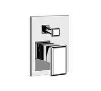 Gessi Eleganza, juego preparado para mezclador monomando, desviador automático, apto para bañera o ducha, para caja empotrada, 46079735, Color: Bronce cálido PVD