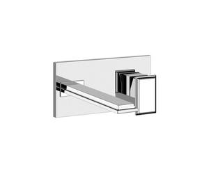Gessi Eleganza, mezclador monomando de lavabo listo para usar con caño fijo (siempre a la izquierda) para cuerpo oculto, sin juego de desagüe, 46088710, Color: PVD de latón