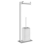 Gessi Eleganza, soporte para papel higiénico y escobillero, 46553087, Color: CCP de oro cepillado