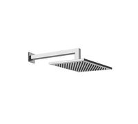 Gessi Emporio ducha mural anticalcárea con articulación, brazo de techo cuadrado, roseta 60 mm, altura 260 mm, 47376149, Color: Óptica Finox
