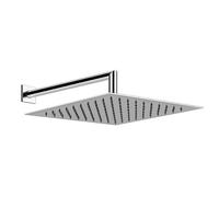 Gessi Emporio ducha superior anticalcárea con junta y soporte de pared, longitud 347mm, 47250238