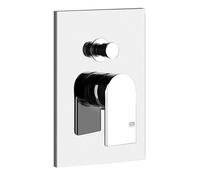 Gessi Emporio Via Manzoni juego de montaje (rosetón rectangular), para mezclador monomando, desviador automático, apto para bañera o ducha, para cuerpo oculto, 44634031, Color: cromado