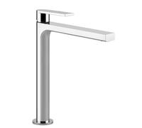 Gessi Emporio Via Manzoni mezclador monomando de lavabo, versión alta, sin desagüe, proyección 212 mm, 38609031, Color: cromado