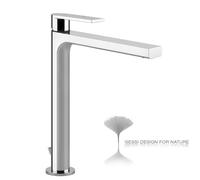 Gessi Emporio Via Manzoni ßKO lavabo monomando, versión alta, con desagüe de 1 1/4, proyección de 212 mm, 38604031, Color: cromado