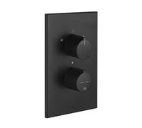 Gessi Emporio Via Tortona juego de montaje para termostato oculto con válvula de cierre, 38792299, Color: Negro XL