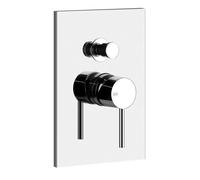 Gessi Emporio Via Tortona juego preparado para mezclador monomando, desviador automático, apto para bañera o ducha, 031, 44664149, Color: Óptica Finox