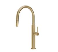 Gessi GESSI 316 Due Getti Brass Brushed PVD - 60022#727 Grifo monocomando Fregadero | Latón Cepillado Pvd, Doble chorro conmutable, Chorro normal y nebulizado