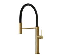 Gessi GESSI 316 Semiprofessionale Brass Brushed PVD - 60014#727 Grifo monocomando Fregadero | Latón Cepillado Pvd, Caño semiprofesional doble función, Altura caño 250 mm