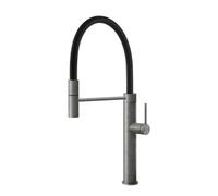 Gessi GESSI 316 Semiprofessionale Matte Black - 60012#299 Grifo monocomando Fregadero | Ducha extraíble, acabado negro mate, caño giratorio