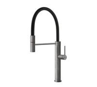 Gessi GESSI 316 Semiprofessionale Matte Black - 60014#299 Grifo monocomando Fregadero | Ducha extraíble, acabado negro mate, caño giratorio