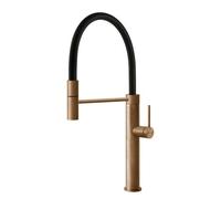 Gessi GESSI 316 Semiprofessionale Warm Bronze Brushed PVD - 60014#726 Grifo monocomando Fregadero | Bronce cálido cepillado PVD, Caño semiprofesional doble función, Altura caño 250 mm