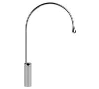Gessi Goccia caño de lavabo versión alta, sin desagüe, 387 mm de proyección, caño giratorio 360 grados, 33860279, Color: Blanco CN