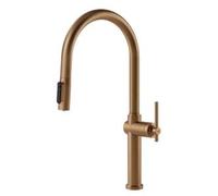 Gessi HABITO Acqua Filtrata Warm Bronze Brushed PVD - 60872#726 Grifo monocomando Fregadero | Mezclador, Warm Bronze Brushed, Filtro integrado