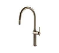 Gessi HABITO Estraibile Finox Brushed Nickel - 60672#149 Grifo monocomando Fregadero | Ducha extraíble, acabado satinado, moderno