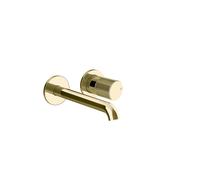Gessi Habito juego monomando de lavabo, sin juego de desagüe, proyección 171-201mm, montaje en pared, RIGATO, 70588710, Color: PVD de latón
