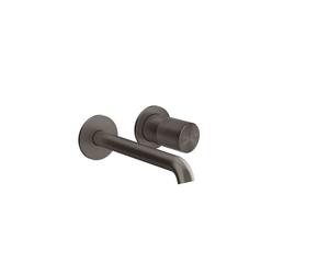 Gessi Habito juego monomando de lavabo, sin juego de desagüe, proyección 171-201mm, montaje en pared, RIGATO, 70588707, Color: PVD