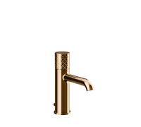 Gessi Habito mezclador monomando de lavabo, con caño, con juego de desagüe, proyección 131mm, INTRECCIO, 70101735, Color: Bronce cálido PVD
