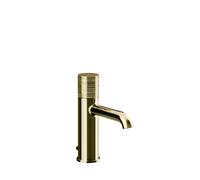 Gessi Habito mezclador monomando de lavabo, con caño, con juego de desagüe, proyección 131mm, TRAME, 70301710, Color: PVD de latón