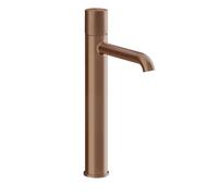 Gessi Habito Mezclador monomando de lavabo, versión alta, sin juego de desagüe, 164mm de proyección, DIAMANTATO, 70604708, Color: PVD cepillado de cobre