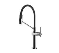 Gessi HABITO Semiprofessionale Black Metal Brushed PVD - 60664#707 Grifo monocomando Fregadero | Caño giratorio, Acabado Black Metal Brushed PVD, Monomando