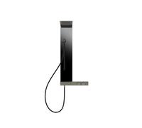 Gessi HI-FI, combinación de ducha para montaje en pared de superficie con termostato, 2 funciones, 63043149, Color: Óptica Finox