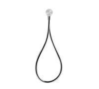 Gessi HI-FI, juego de codo de conexión a la pared 1/2 con flexo de ducha en color a elegir de 1,50 m y teleducha anticalcárea, 63099246, Color: PVD de oro