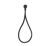 Gessi HI-FI, juego de codo de conexión a la pared 1/2, manguera de ducha negra mate 1,50 m, teleducha anticalcárea y codo de conexión a la pared, 63199299, Color: Negro XL