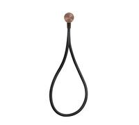 Gessi HI-FI, juego de codo de conexión a la pared 1/2, manguera de ducha negra mate 1,50 m, teleducha anticalcárea y codo de conexión a la pared, 63199708, Color: PVD cepillado de cobre