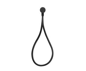 Gessi HI-FI, juego de codo de conexión a la pared 1/2, manguera de ducha negra mate 1,50 m, teleducha anticalcárea y codo de conexión a la pared, 63199713, Color: Latón antiguo
