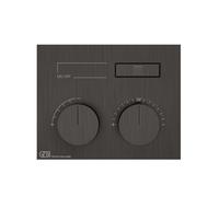 Gessi HI-FI, juego de montaje listo Termostato oculto con accionamiento por pulsador con 1 salida, 63002707, Color: Metal negro cepillado PVD