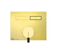 Gessi HI-FI, juego preparado para mezclador monomando oculto de 1/2 con accionamiento por pulsador sólo para instalación horizontal, 1 salida, 63061246, Color: PVD de oro