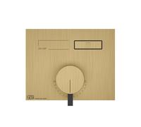 Gessi HI-FI, juego preparado para mezclador monomando oculto de 1/2 con accionamiento por pulsador sólo para instalación horizontal, 1 salida, 63061727, Color: Latón cepillado PVD