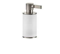 Gessi Inciso dispensador de jabón de pedestal, contenedor blanco mate, 58537149, Color: Óptica Finox