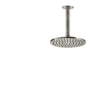 Gessi Inciso ducha mural anticalcárea D200 mm, con articulación y brazo de techo 213 mm, conexión 1/2, 58152149, Color: Óptica Finox