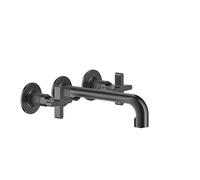 Gessi Inciso+ juego de colores para mezclador de lavabo bimando, con caño 190-210 mm, sin juego de desagüe, 58190299, Color: Negro XL