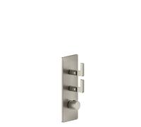 Gessi Inciso- Juego de premontaje para termostato oculto de 3/4 de alto rendimiento, una roseta, montaje vertical, 2 vías separadas, 58204149, Color: Óptica Finox