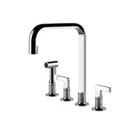 Gessi INCISO Monogetto Antique Brass - 58703#713 Grifo monocomando Fregadero | Latón Envejecido, Boca monochorro fija, Caudal reducido ahorro agua