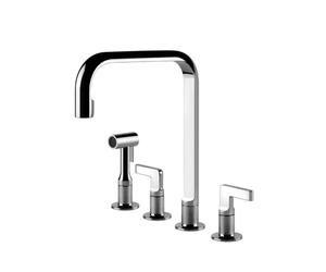 Gessi INCISO Monogetto Copper PVD - 58703#030 Grifo monocomando Fregadero | Cobre Brillante Pvd, Boca monochorro fija, Caudal reducido ahorro agua