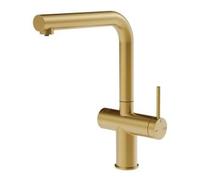Gessi INEDITO Acqua Filtrata Gold Brushed PVD - 60571#716 Grifo monocomando Fregadero | Mezclador, Acabado gold brushed, Cartucho filtrante