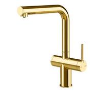 Gessi INEDITO Acqua Filtrata Gold PVD - 60571#246 Grifo monocomando Fregadero | Mezclador, Acabado oro, Cartucho filtrante