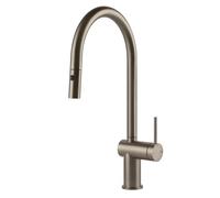 Gessi INEDITO Due Getti Finox Brushed Nickel - 60413#149 Grifo monocomando Fregadero | Níquel cepillado Finox, Doble chorro conmutable, Chorro normal y nebulizado